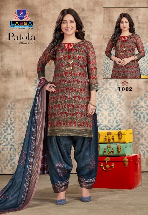 Lassa Patola Ethnic Suit Vol-1 Cotton Designer Print Dress Material